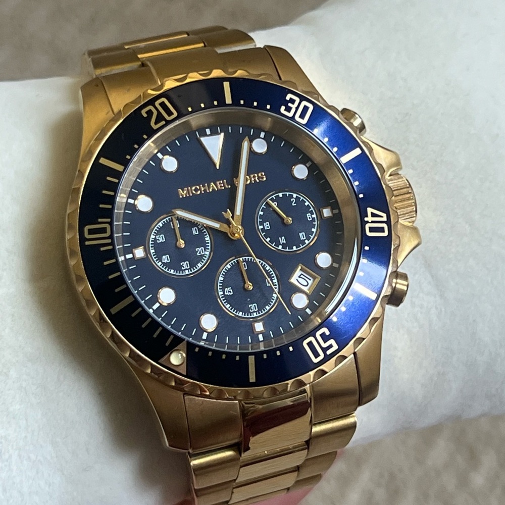Everest Gold Tone Stainless Steel Men's Watch